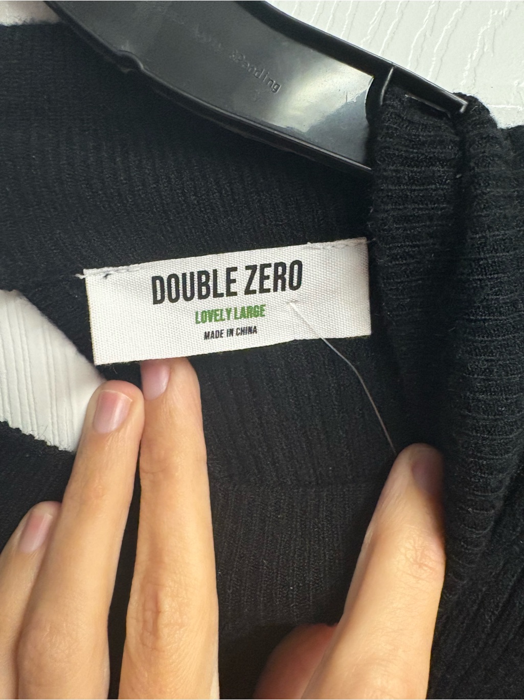 Nwot Double Zero Open/Tie Back Cropped Sweater Size Large — image 2 of 4
